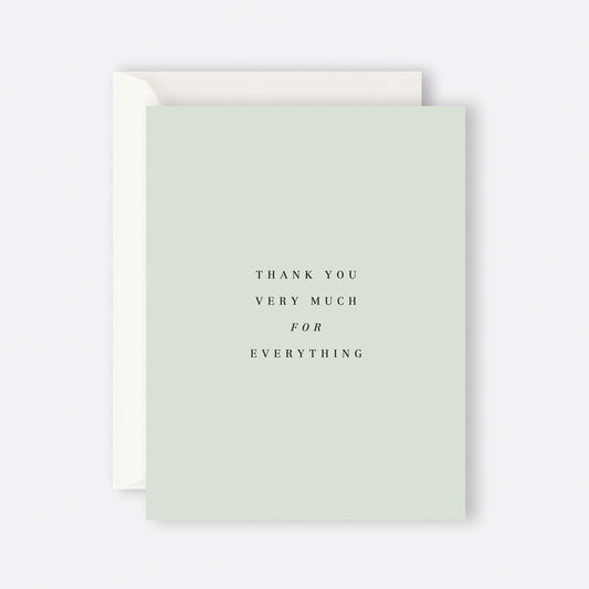 Thank You Very Much For Everything Card greeting card by Father Rabbit at Roam Studio Florist