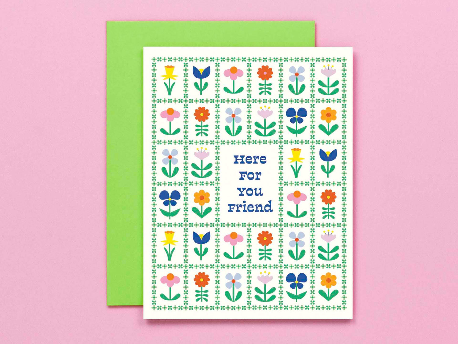 Flower Friends Forever Here For You Card greeting card by My Darlin at Roam Studio Florist