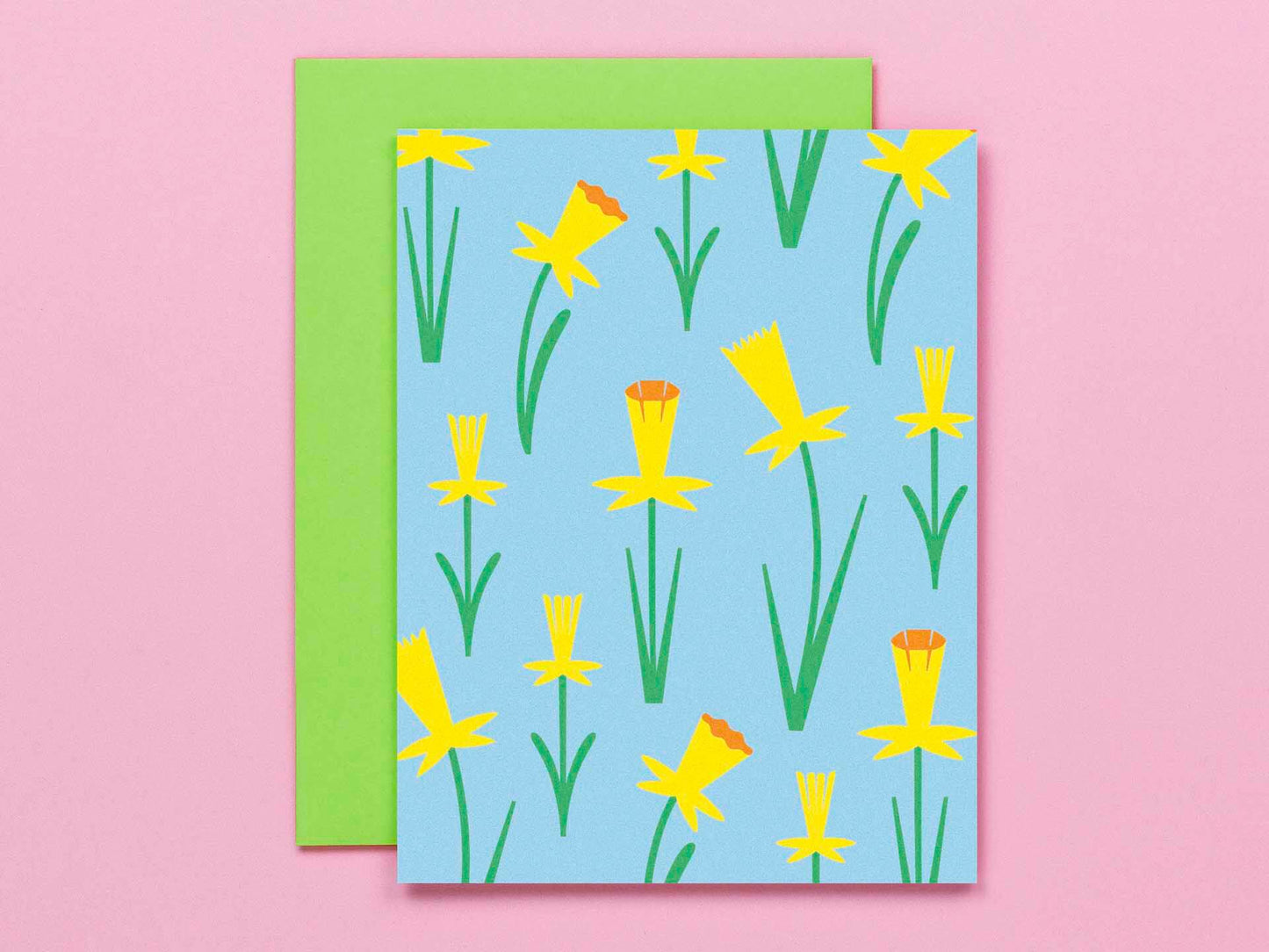 On Daffodil Pond Card greeting card by My Darlin at Roam Studio Florist