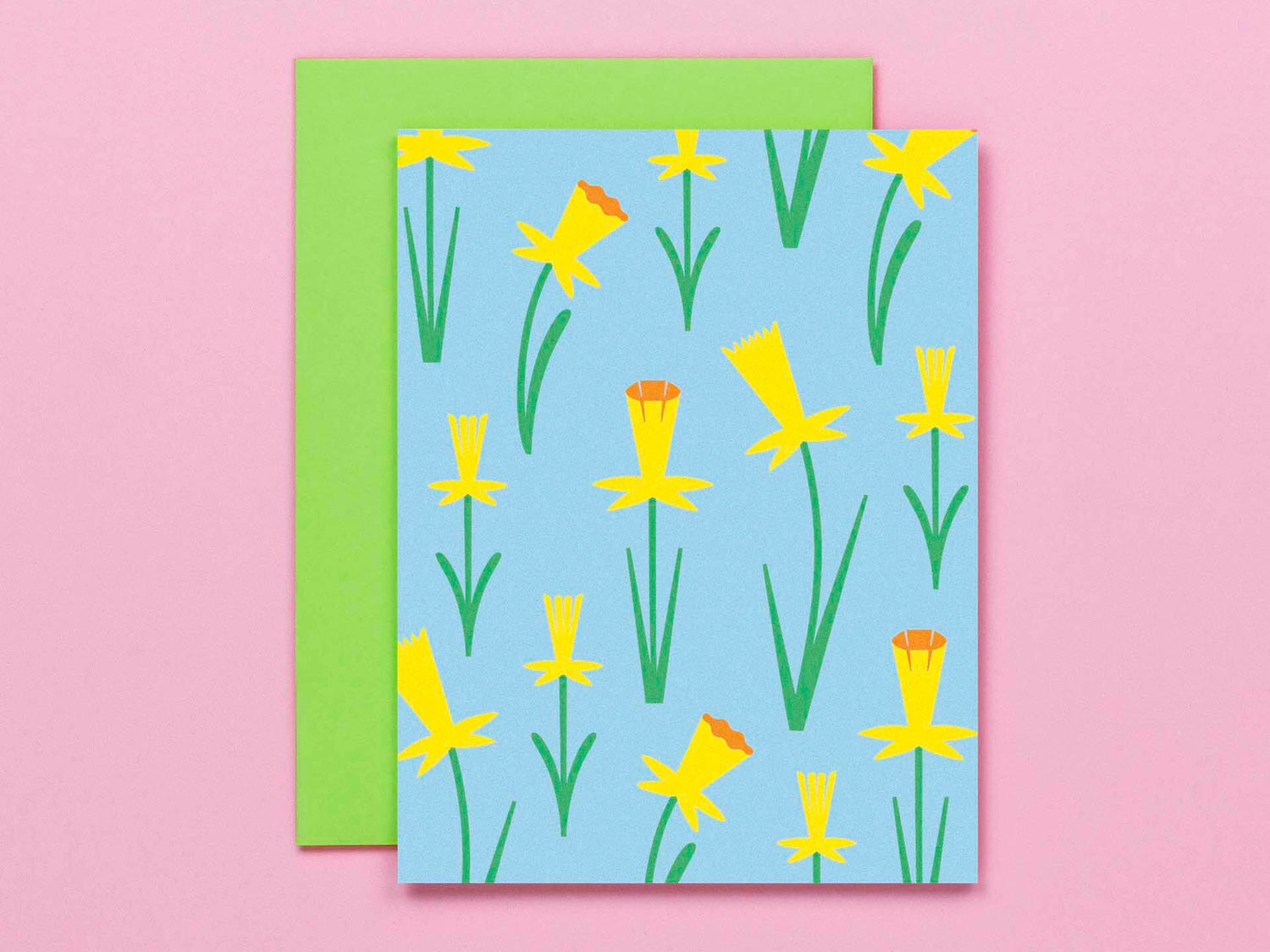 On Daffodil Pond Card greeting card by My Darlin at Roam Studio Florist