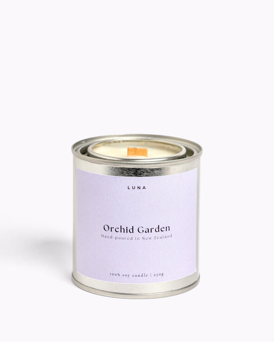 Orchid Garden soy candle by Luna Candle Studio at Roam Studio Florist