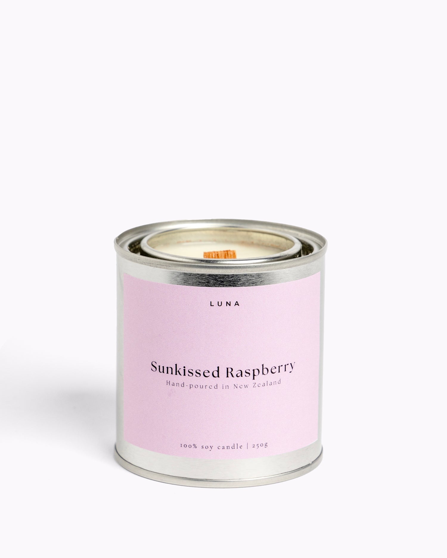 Sunkissed Raspberry soy candle by Luna Candle Studio at Roam Studio Florist