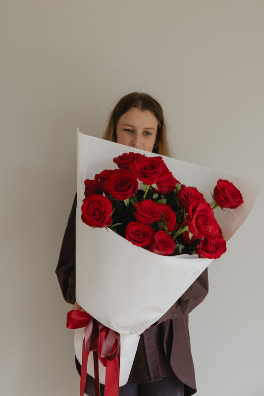 You’re My Lobster premium Colombian red rose bouquet by Roam Studio Florist Tauranga